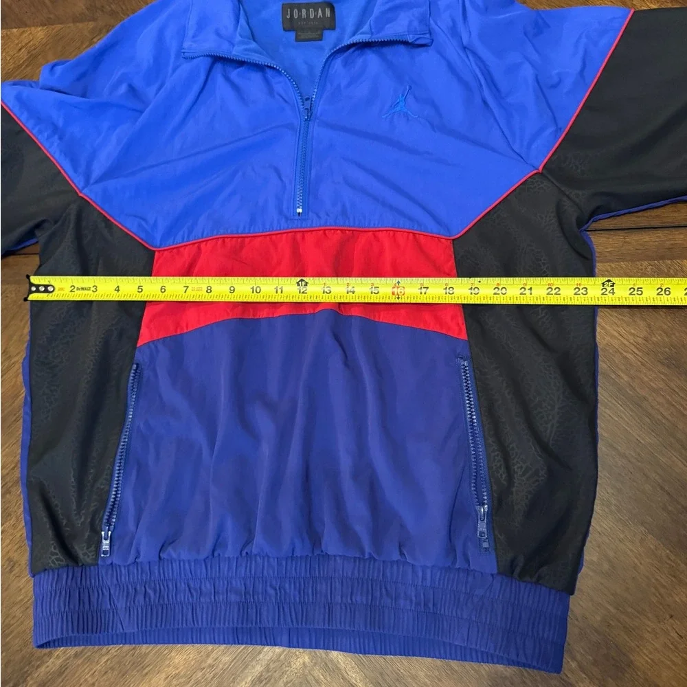 Jordan Pullover Jacket Windbreaker‎ Color Block Blue Red Black Mens |W1